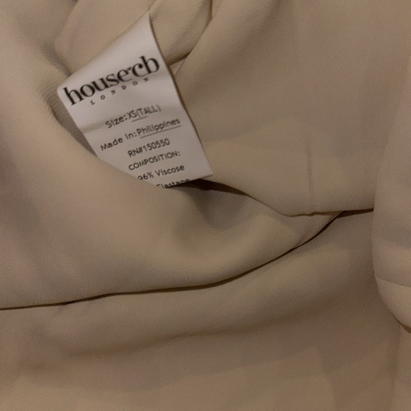 NWOT House of CB 'Mahalia' Vintage Cream Long Sleeves Mini Dress sz XS TALL - Picture 7 of 9